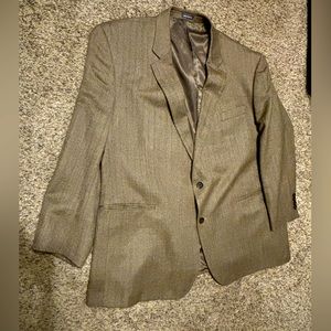 Stafford 52 Reg. Big&Tall Tweed Merino Wool Blazer Jacket Herringbone Sport Coat